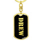 Drew v3 - Luxury Dog Tag Keychain