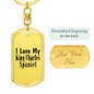 Love My King Charles Spaniel - Luxury Dog Tag Keychain