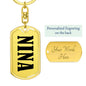 Nina v01 - Luxury Dog Tag Keychain