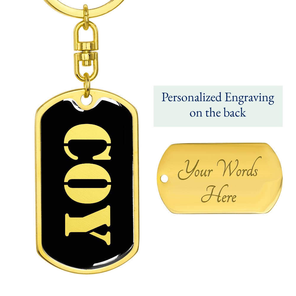 Coy v2 - Luxury Dog Tag Keychain