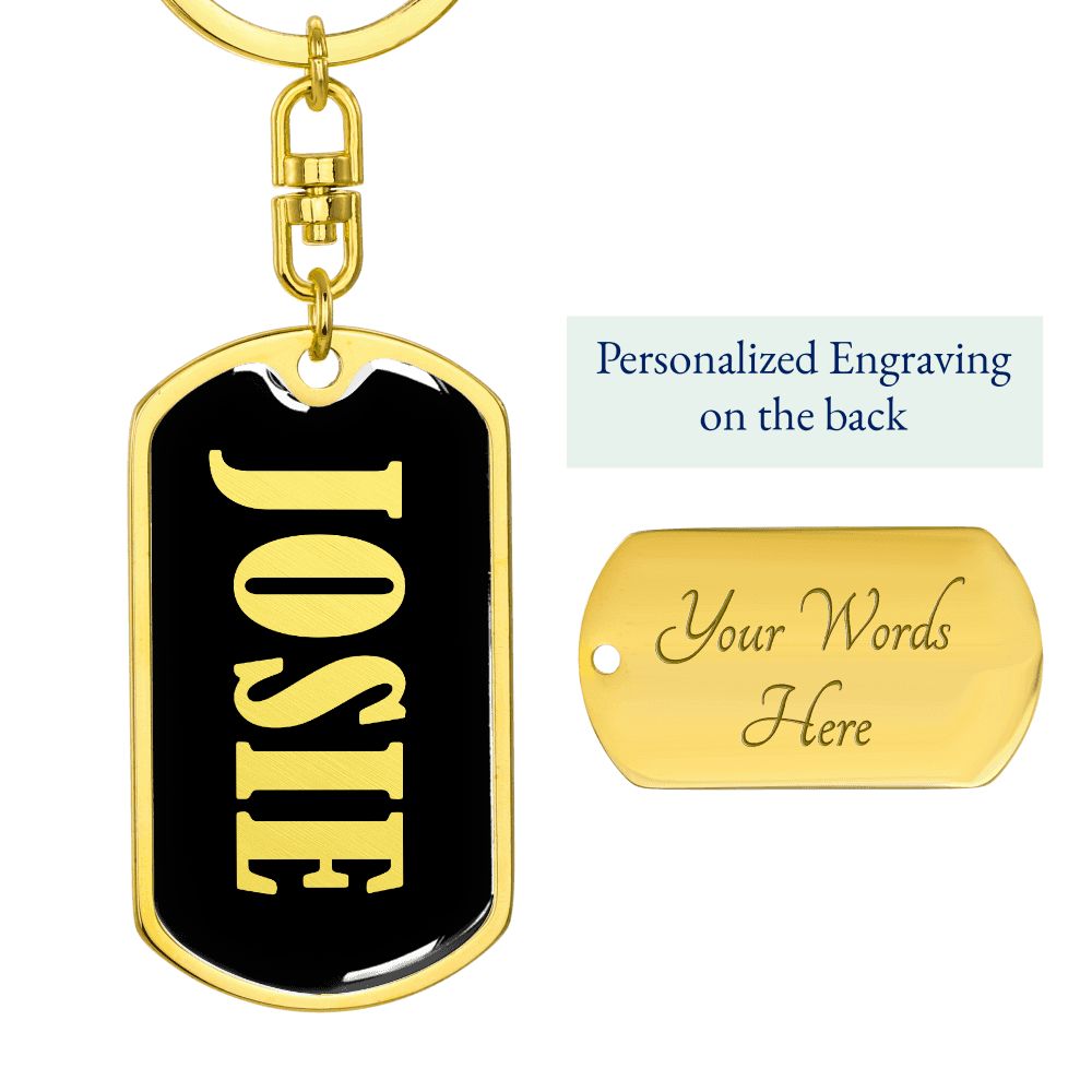 Josie v02 - Luxury Dog Tag Keychain