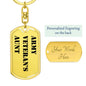 Army Veteran's Aunt - Luxury Dog Tag Keychain