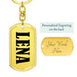 Lena v01 - Luxury Dog Tag Keychain