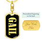 Gail v02 - Luxury Dog Tag Keychain