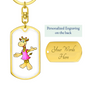 Giraffe - Luxury Dog Tag Keychain
