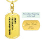 Army Veteran's Grandmother - Luxury Dog Tag Keychain