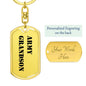 Army Grandson - Luxury Dog Tag Keychain