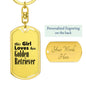 Golden Retriever - Luxury Dog Tag Keychain