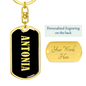 Antonia v02 - Luxury Dog Tag Keychain