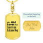 American Eskimo Dog - Luxury Dog Tag Keychain