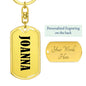 Joanna v01 - Luxury Dog Tag Keychain