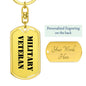 Military Veteran - Luxury Dog Tag Keychain