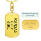 Kansas City Girl v4 - Luxury Dog Tag Keychain