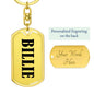 Billie v01 - Luxury Dog Tag Keychain