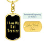 Love My Rat Terrier v2 - Luxury Dog Tag Keychain