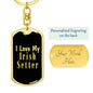 Love My Irish Setter v2 - Luxury Dog Tag Keychain
