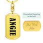 Angie v01 - Luxury Dog Tag Keychain