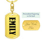 Emily v01 - Luxury Dog Tag Keychain