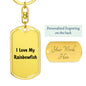 Love My Rainbowfish - Luxury Dog Tag Keychain