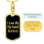 Love My Flat-Coated Retriever v2 - Luxury Dog Tag Keychain