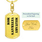 Military Veteran's Mom - Luxury Dog Tag Keychain