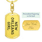New Orleans Girl v4 - Luxury Dog Tag Keychain