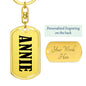 Annie v01 - Luxury Dog Tag Keychain