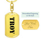 Troy - Luxury Dog Tag Keychain
