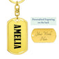 Amelia v01 - Luxury Dog Tag Keychain