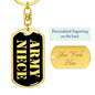 Army Niece v2 - Luxury Dog Tag Keychain