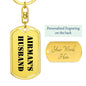 Airman's Husband - Luxury Dog Tag Keychain