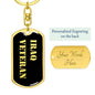 Iraq Veteran v2 - Luxury Dog Tag Keychain