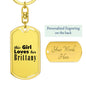 Brittany - Luxury Dog Tag Keychain