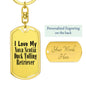 Love My Nova Scotia Duck Tolling Retriever - Luxury Dog Tag Keychain