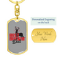 Best Buckin' Dad - Luxury Dog Tag Keychain