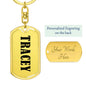 Tracey v01 - Luxury Dog Tag Keychain