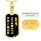 Army Veteran's Daughter v2 - Luxury Dog Tag Keychain