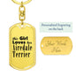 Airedale Terrier - Luxury Dog Tag Keychain