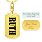 Ruth v01 - Luxury Dog Tag Keychain