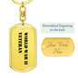 World War II Veteran - Luxury Dog Tag Keychain