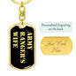 Army Ranger's Wife v2 - Luxury Dog Tag Keychain