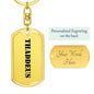 Thaddeus - Luxury Dog Tag Keychain