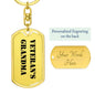 Veteran's Grandma - Luxury Dog Tag Keychain