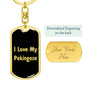 Love My Pekingese v5 - Luxury Dog Tag Keychain