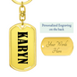 Karyn v01 - Luxury Dog Tag Keychain