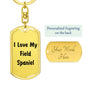 Love My Field Spaniel v4 - Luxury Dog Tag Keychain