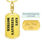 Navy Veteran's Mother - Luxury Dog Tag Keychain