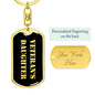 Veteran's Daughter v2 - Luxury Dog Tag Keychain