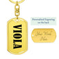 Viola v01 - Luxury Dog Tag Keychain