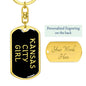 Kansas City Girl v5 - Luxury Dog Tag Keychain
